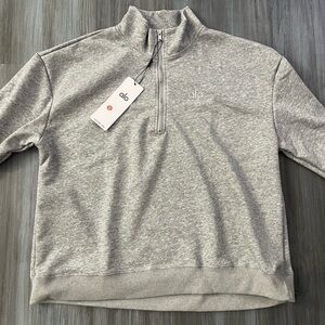ALO Yoga Grey Quarter Zip Sweater